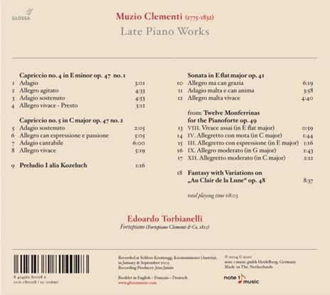 Late Piano Works - CD Audio di Muzio Clementi - 2