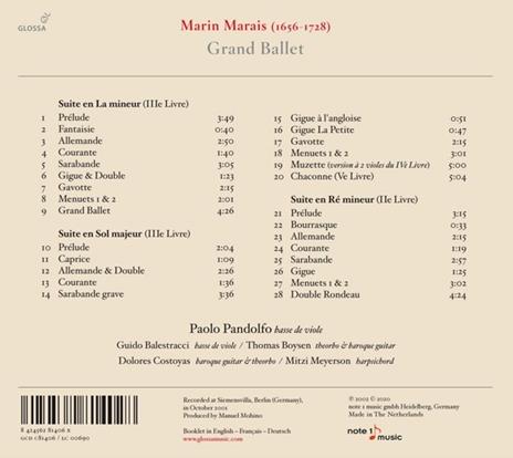 Grand Ballet - CD Audio di M. Marais - 2