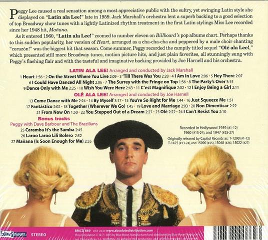 Latin ala Lee! - Ole ala Lee! - CD Audio di Peggy Lee - 2