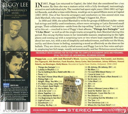 Complete Recordings 1958-1959 - CD Audio di Peggy Lee - 2