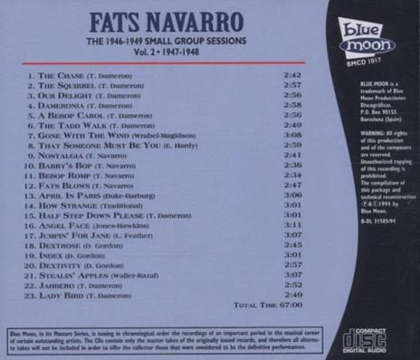 Small Group Sessions vol.2 - CD Audio di Fats Navarro - 2