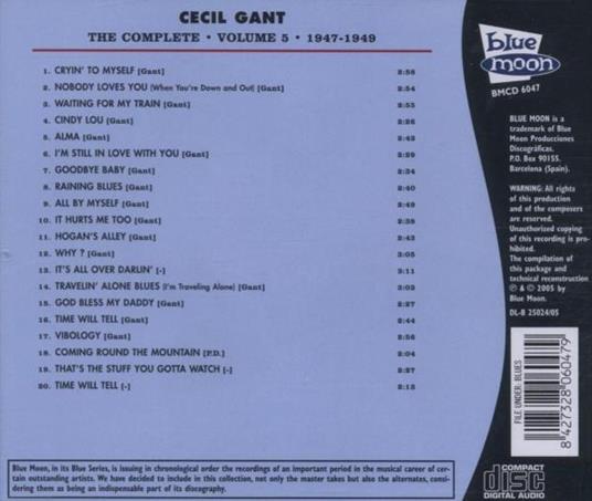 Complete Recordings 5 - CD Audio di Cecil Gant - 2