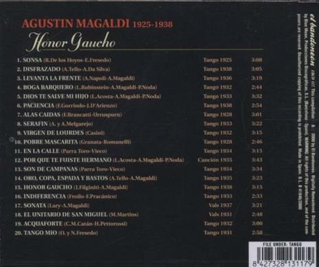 Honor gaucho - CD Audio di Agustin Magaldi - 2