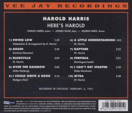 Here's Harold - CD Audio di Harold Harris - 2