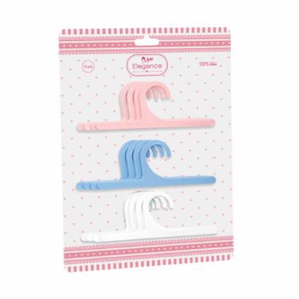 SET PERCHAS 4 ROSA, 4 AZUL, 4 BLANCA ( 12 UNIDADES)