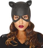 Calotta similpelle gatta nera carnevale halloween catwoman domatore