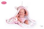 Bambola Nica neonata con mantello e peluche unicorno – 50086