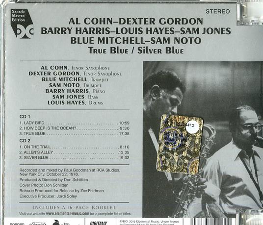 True Blue - Silver Blue - CD Audio di Dexter Gordon,Al Cohn - 2