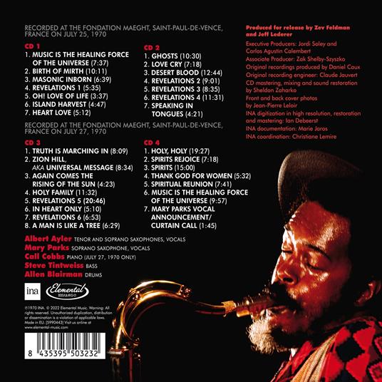 Revelations The Complete Ortf 1970 - CD Audio di Albert Ayler - 2