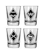 Dc Comics Batman Vs Superman Shotglass 4 Pack Bicchierini In Vetro
