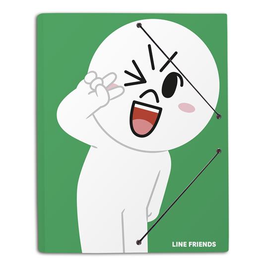 Cartella Con Elastici A4 Polipropilene. Line Friends