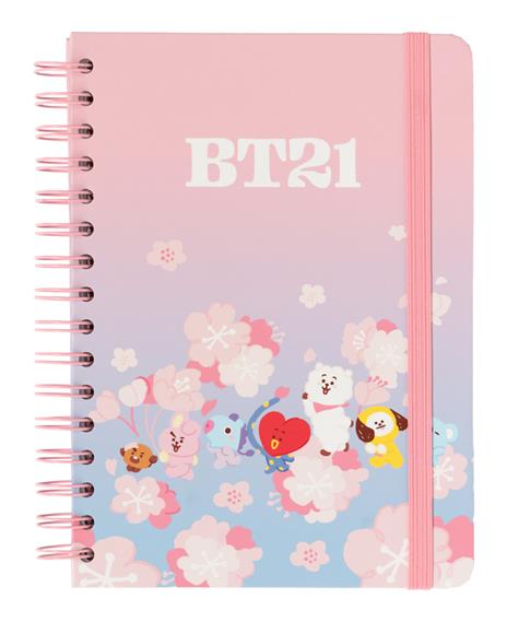 Quaderno copertina rigida A5 Bullet Bt21 Cherry Blossom