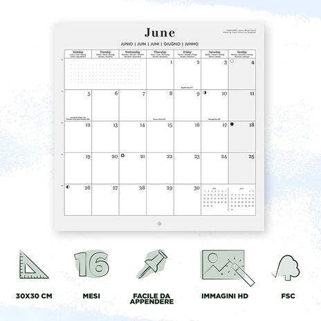 Calendario Natura 2023 da Muro - 12 mesi + 4 in omaggio, 30x30 cm, FSC® - 3