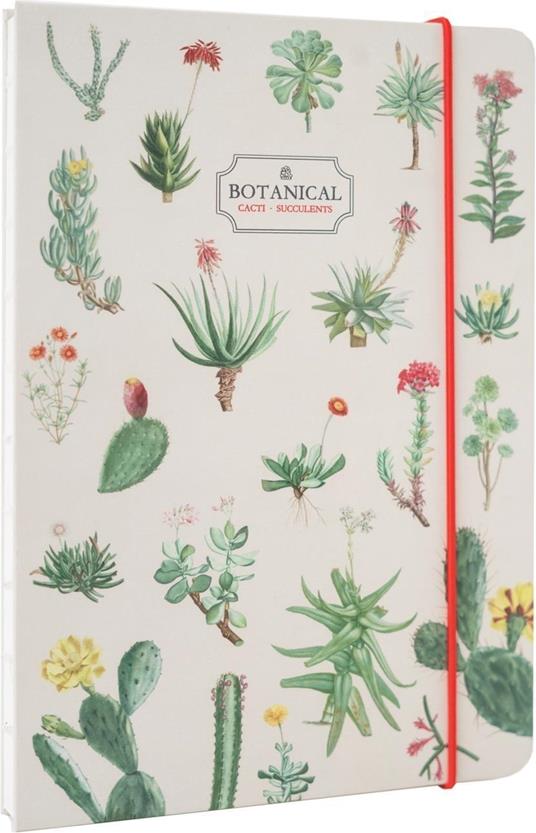 Quaderno Rilegatura Artigianale  A5 Botanical Cacti And Succulents Kokonote
