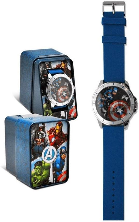 Box Metallo Orologio Analogico Captain America Avengers Mv15785