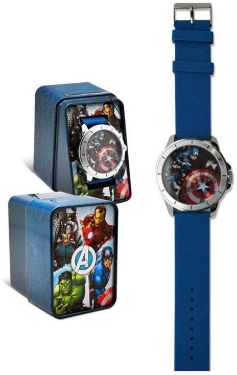 Box Metallo Orologio Analogico Captain America Avengers Mv15785 - 2