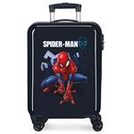 Valigia da Cabina Rigida Spiderman Action 55cm Blu