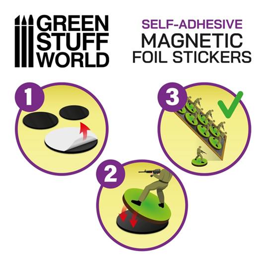 Oval Magnetic Sheet SELF-ADHESIVE - 60x35mm - 2