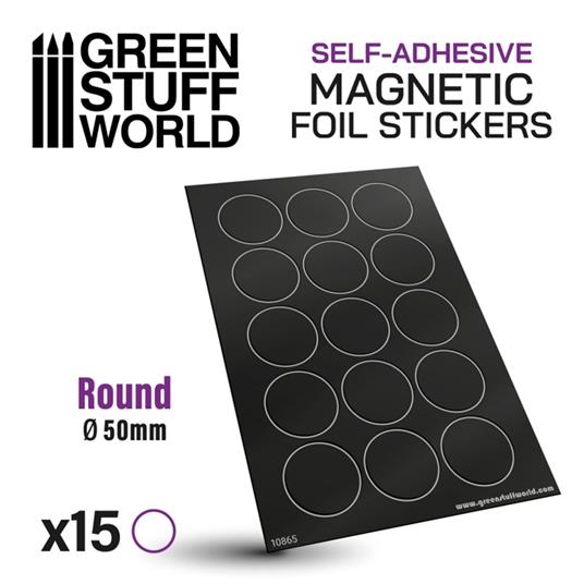 Round Magnetic Sheet SELF-ADHESIVE - 50mm