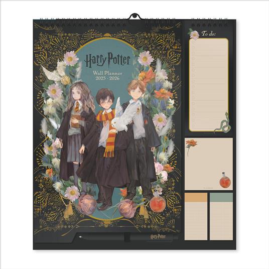 Calendario planner con post-it e penna 2025-2026 Harry Potter