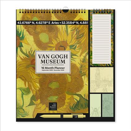 Calendario planner con post-it e penna 2025-2026 Van Gogh Museum