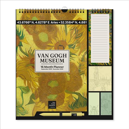 Calendario planner con post-it e penna 2025-2026 Van Gogh Museum