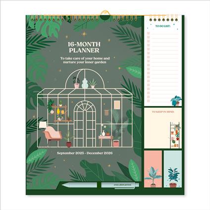Calendario planner con post-it e penna 2025-2026 Plants