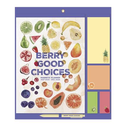 Calendario planner con post-it e penna Magnetico 2025-2026 Foodie