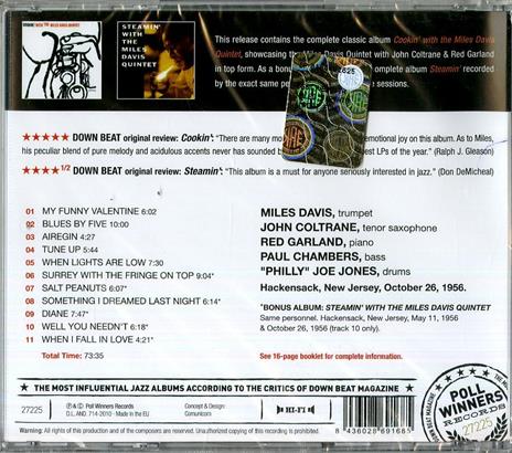 Cookin' (+ Steamin') - CD Audio di Miles Davis - 2
