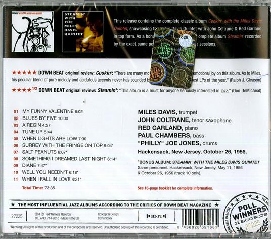 Cookin' (+ Steamin') - CD Audio di Miles Davis - 2
