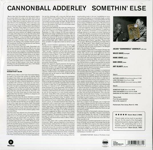 Somethin' Else (180 gr.) - Vinile LP di Julian Cannonball Adderley - 2