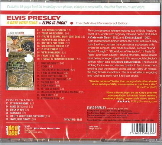 A Date with Elvis - Elvis Is Back! - CD Audio di Elvis Presley - 2