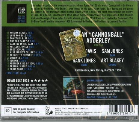 Somethin' Else (Expanded Edition) - CD Audio di Julian Cannonball Adderley - 2
