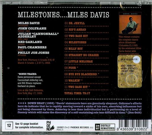 Milestones - CD Audio di Miles Davis - 2