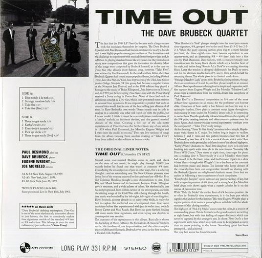 Time Out - Vinile LP di Dave Brubeck - 2