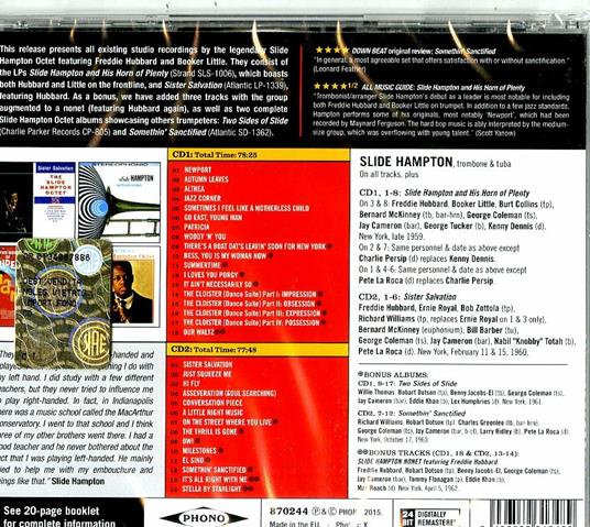 Complete Octet Studio Recordings - CD Audio di Slide Hampton - 2