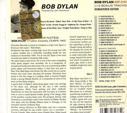 Bob Dylan (Debut Album) + 12 Bonus Tracks - CD Audio di Bob Dylan - 2