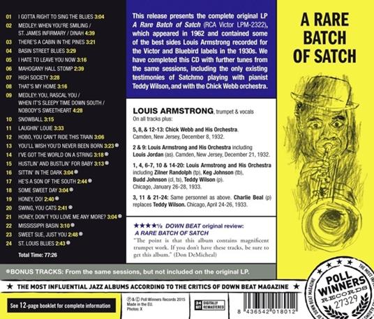 A Rare Batch of Satch - CD Audio di Louis Armstrong - 2