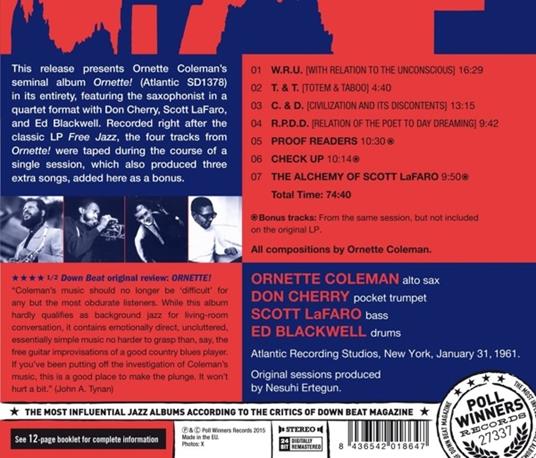 Ornette! - CD Audio di Ornette Coleman - 2