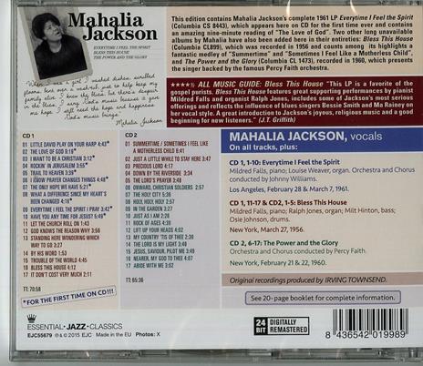 Everytime I Feel The Spirit - Bless This House - The Power and the Glory - CD Audio di Mahalia Jackson - 2