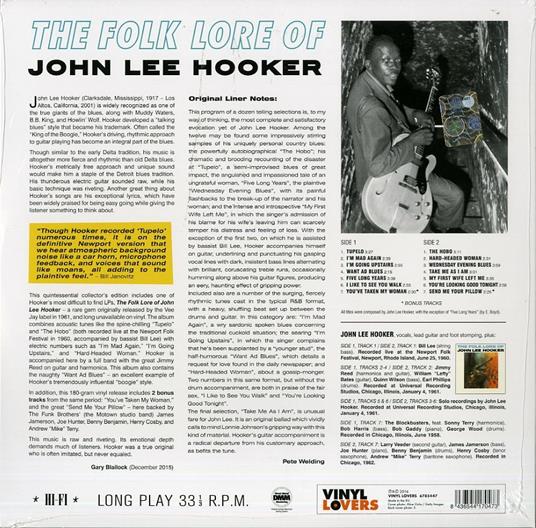 The Folk Lore of John Lee Hooker - Vinile LP di John Lee Hooker - 2