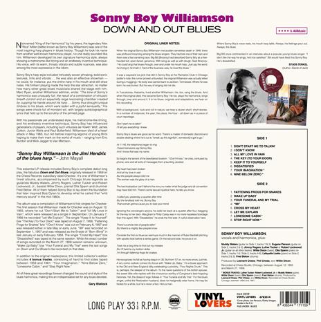 Down and Out Blues - Vinile LP di Sonny Boy Williamson - 2