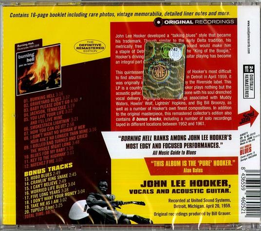 Burning Hell - CD Audio di John Lee Hooker - 2