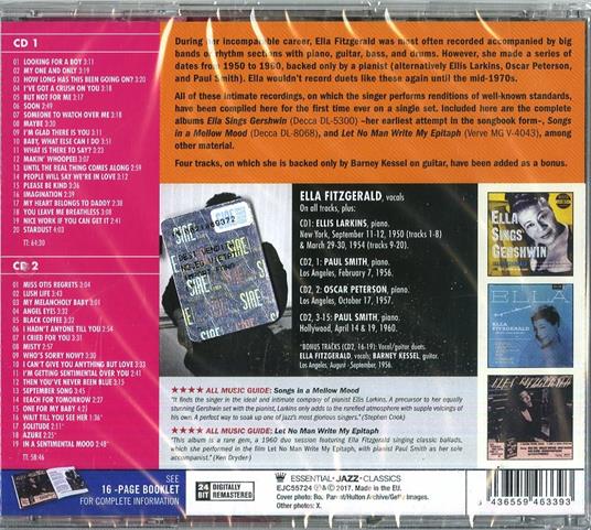 Complete 1950-1960 Piano Duets - CD Audio di Ella Fitzgerald - 2