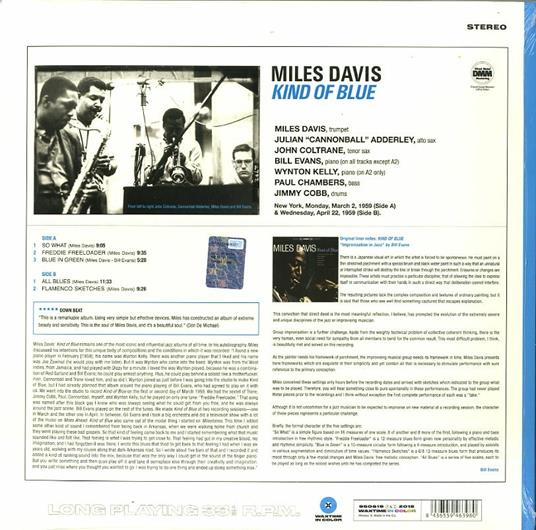 Kind of Blue (Blue Coloured Vinyl) - Vinile LP di Miles Davis - 2
