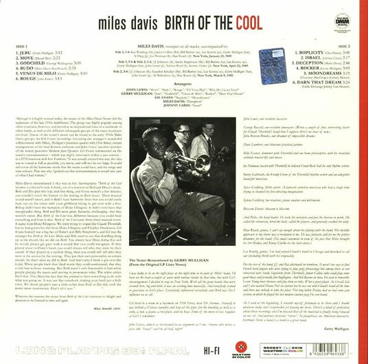 Birth of the Cool - Vinile LP di Miles Davis - 2