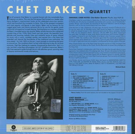 Chet Baker Quartet - Vinile LP di Chet Baker - 2