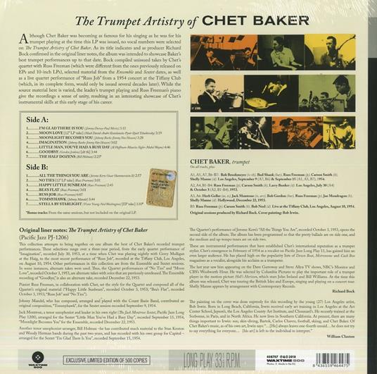 The Trumpet Artistry of Chet Baker - Vinile LP di Chet Baker - 2