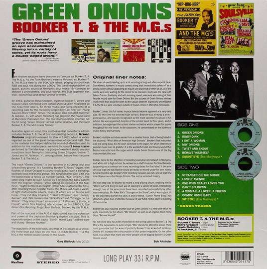 Green Onions (Transparent Green Vinyl) - Vinile LP di Booker T. & the M.G.'s - 2