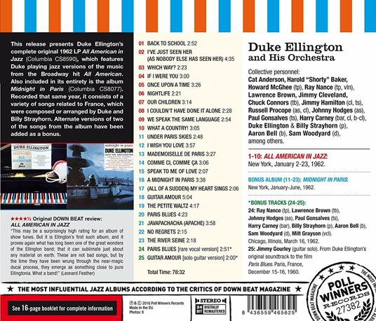 All American in Jazz - Midnight in Paris - CD Audio di Duke Ellington - 2